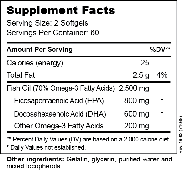 Essential Omegas Supplement Facts